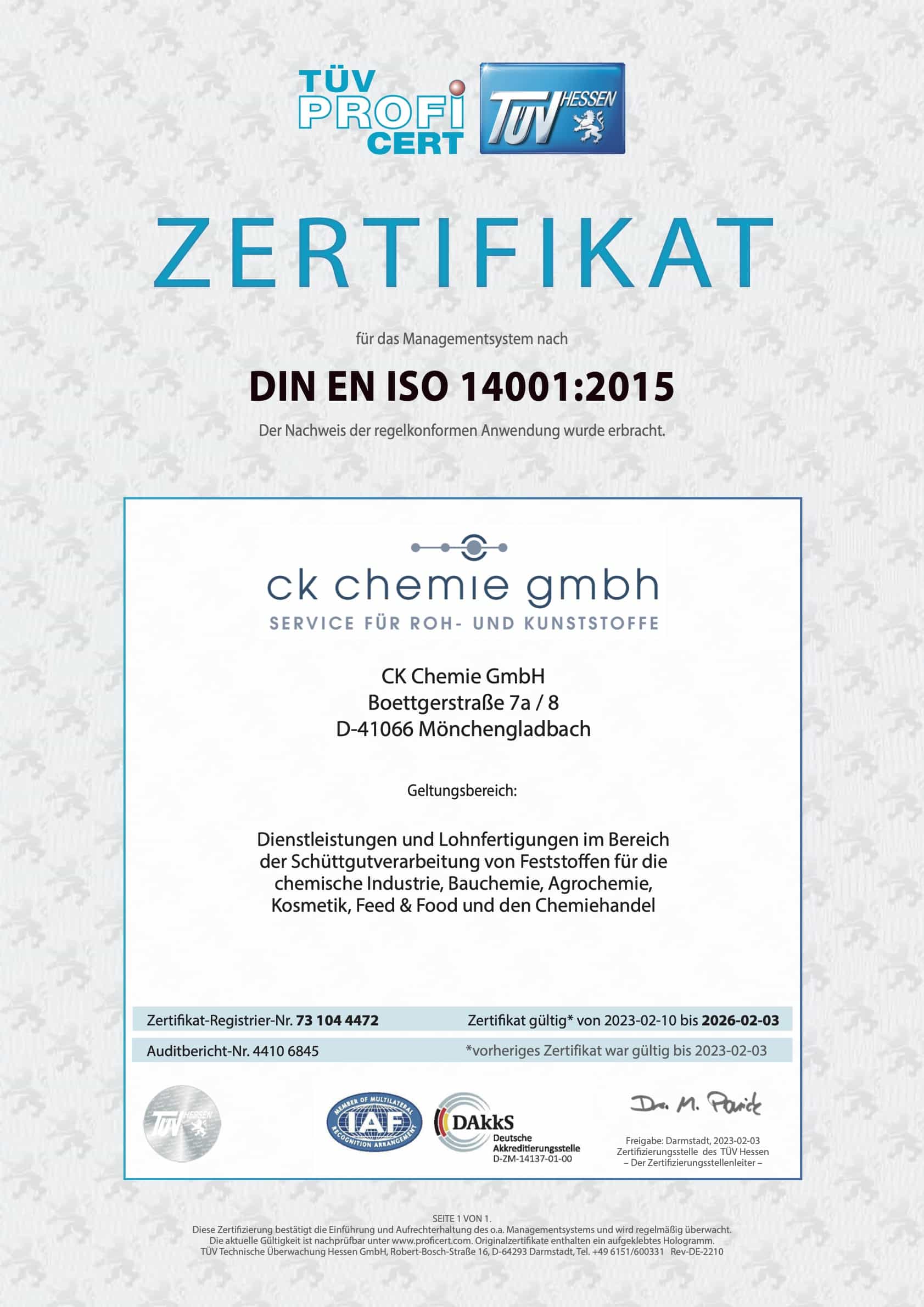 DIN EN ISO 14001:2015