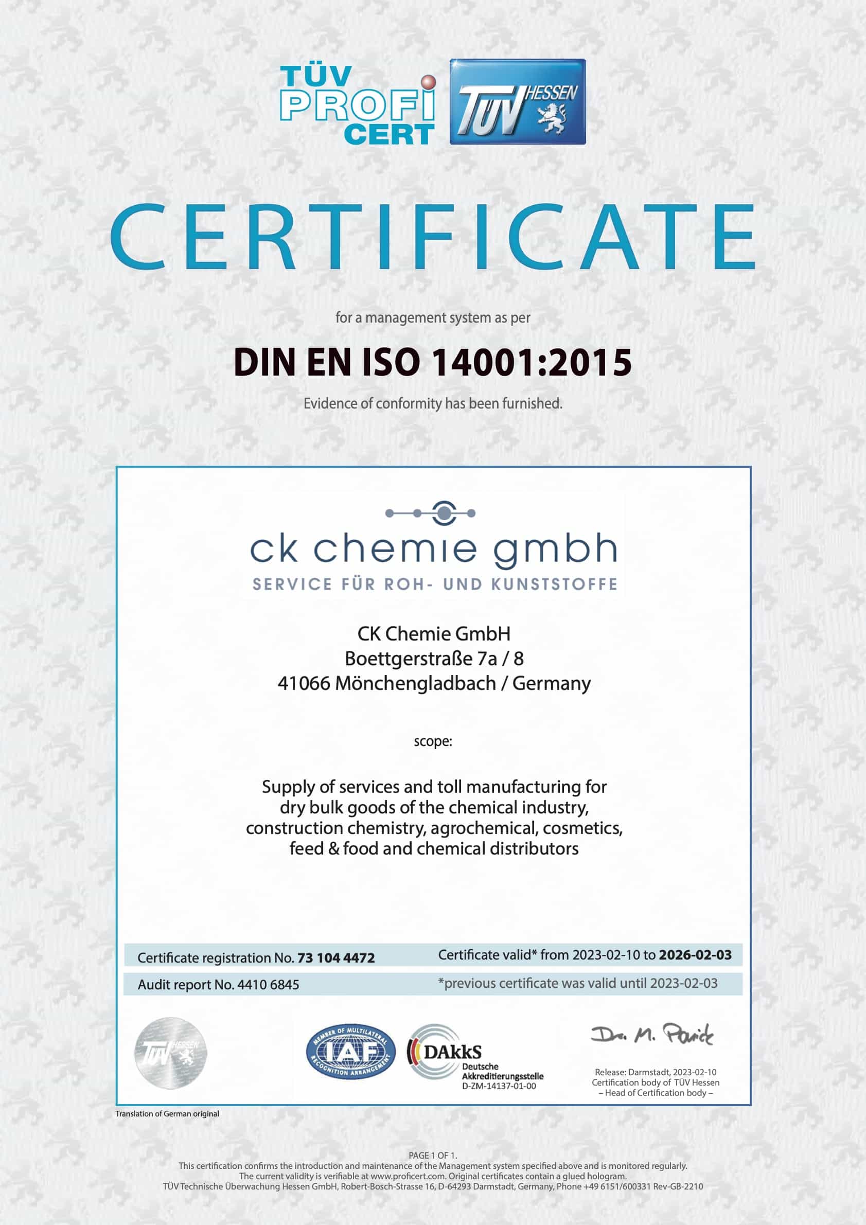 DIN EN ISO 14001:2015