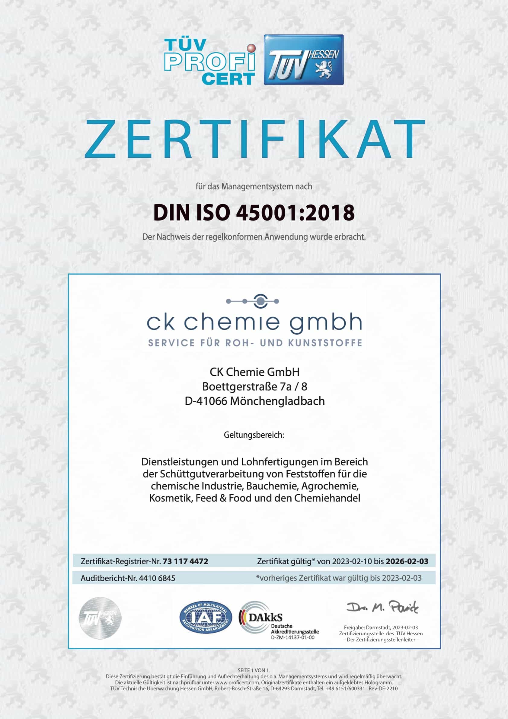 DIN EN ISO 45001