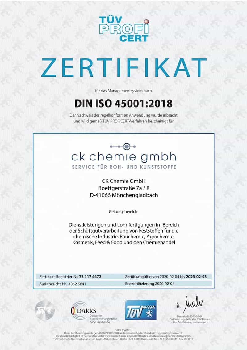 DIN EN ISO 45001